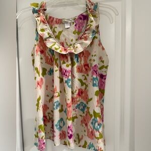 Trinity Colorful Floral Sleeveless Blouse